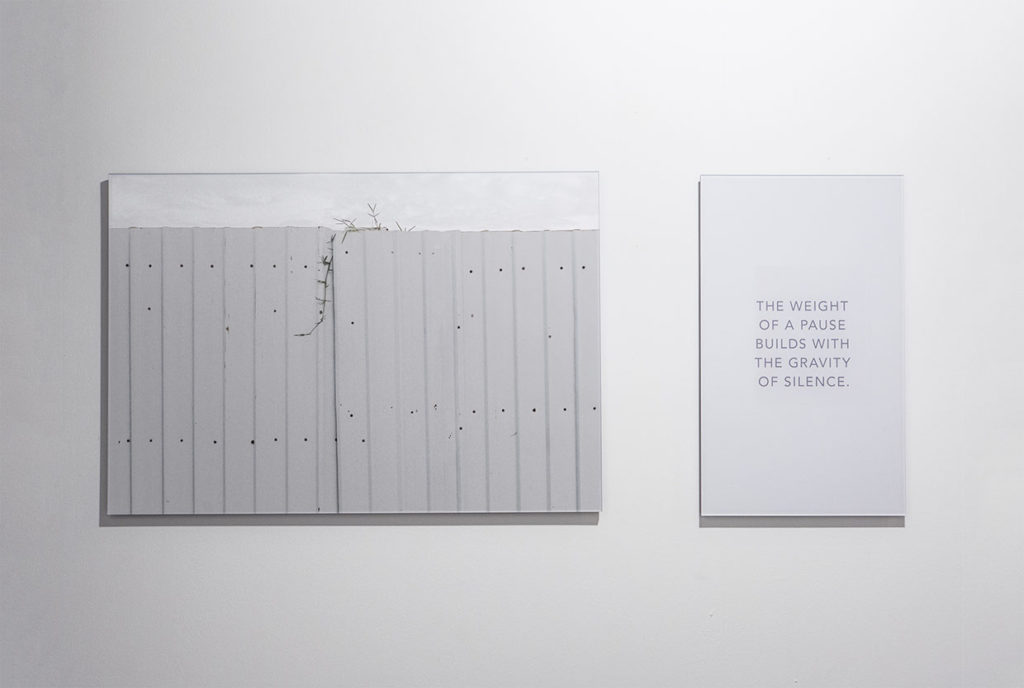 The weight of a pause builds with the gravity of silence (2016)